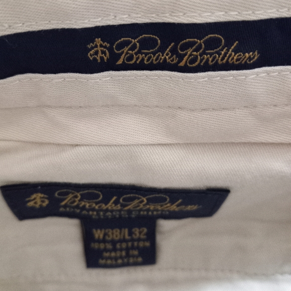 Brooks Brothers 38x32 Advantage Cotton Chino Elliot Khaki Pants - Picture 3 of 9